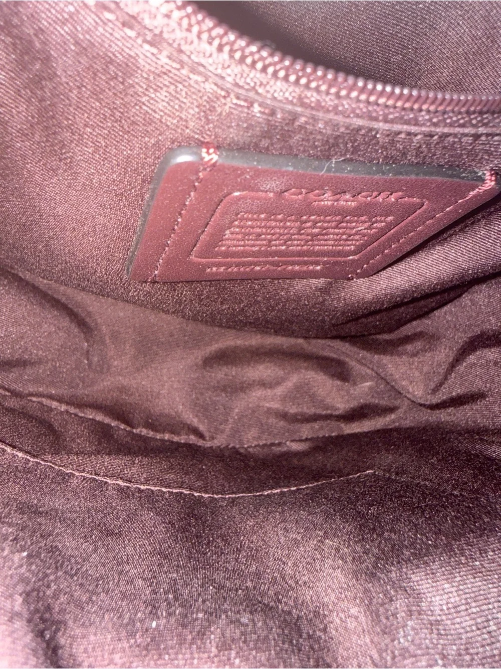 Coach Mini Charlie Backpack Burgundy Pebbled Leather Gold Hardware Bag EUC